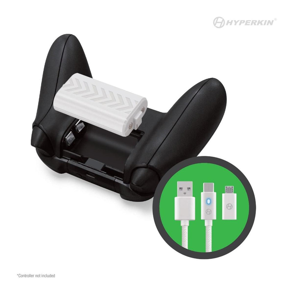 Kit de batería Game N' Charge (Blanco) compatible con Xbox Series X® / Xbox Series S®/ Xbox One