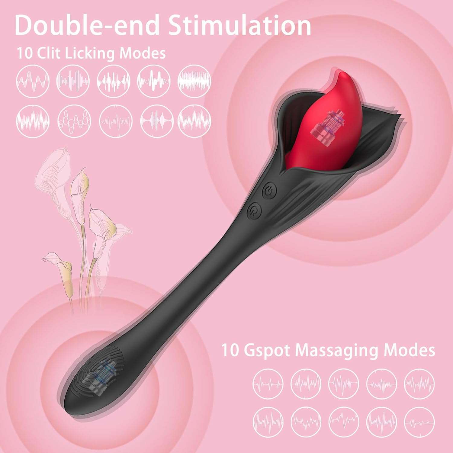 FloralDelight Rose Clitoral Stimulation Vibrator