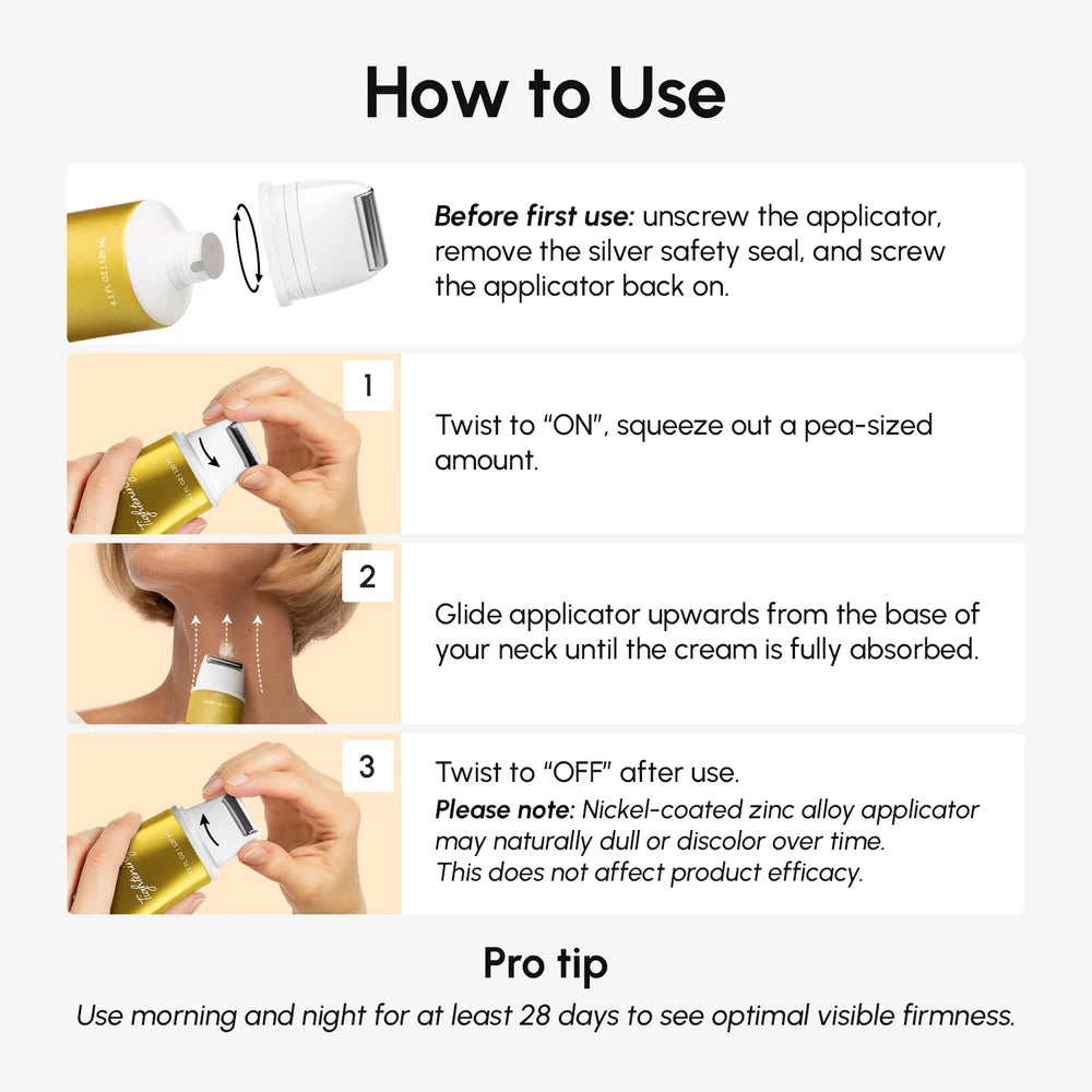 Masajeador de crema reafirmante de colágeno para el cuello