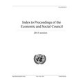 Index to Proceedings of the Economic and Social Council 2015 - Paperback