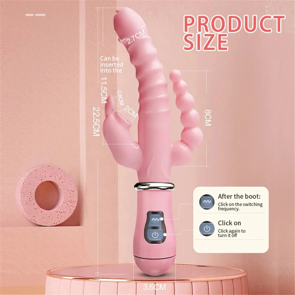 TriFusion 3-in-1 Rabbit Tongue Vibrator
