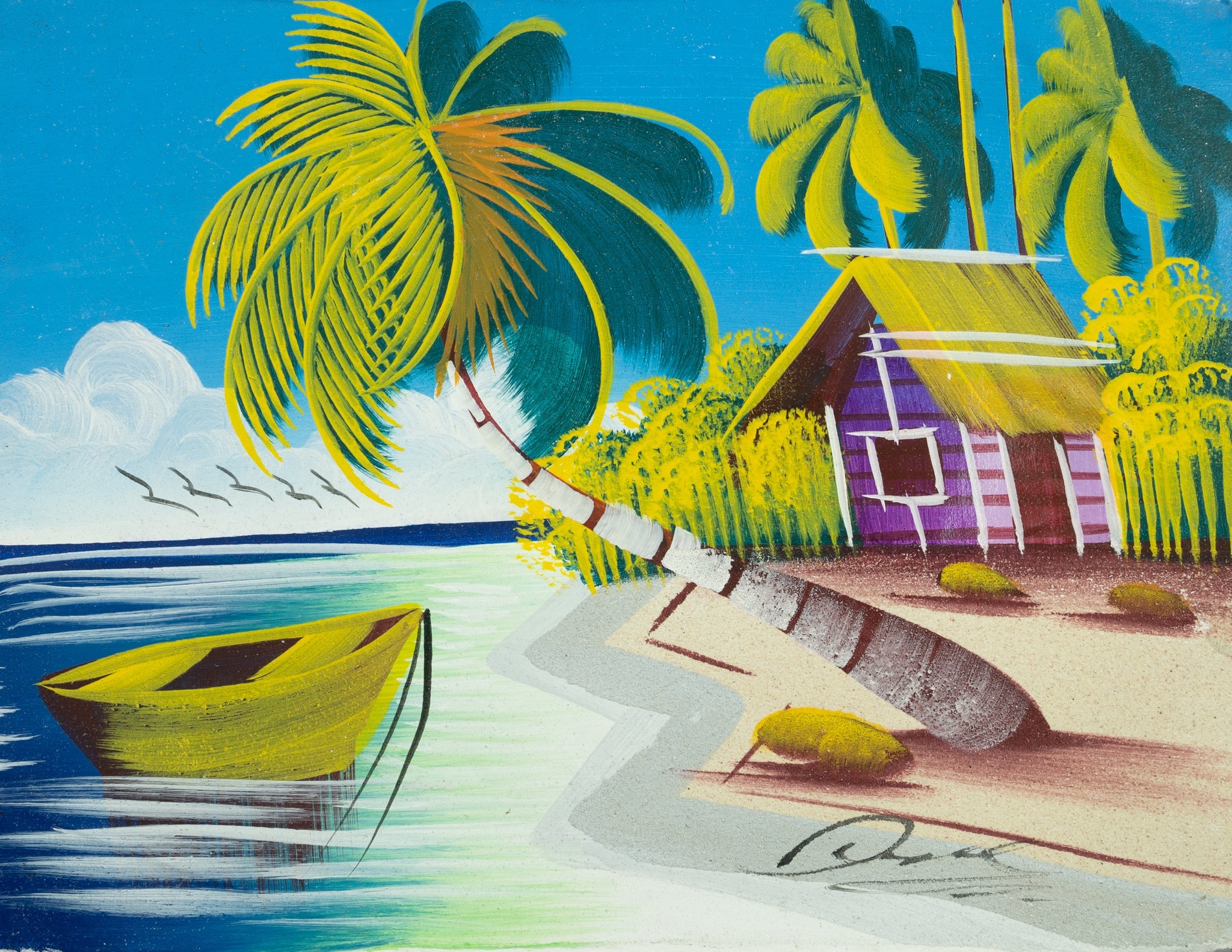 Haitian Painting Seaside Repose