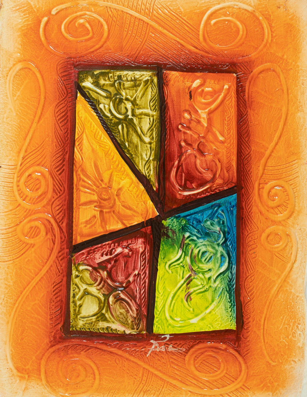 Haitian Painting Caribbean Quartet"