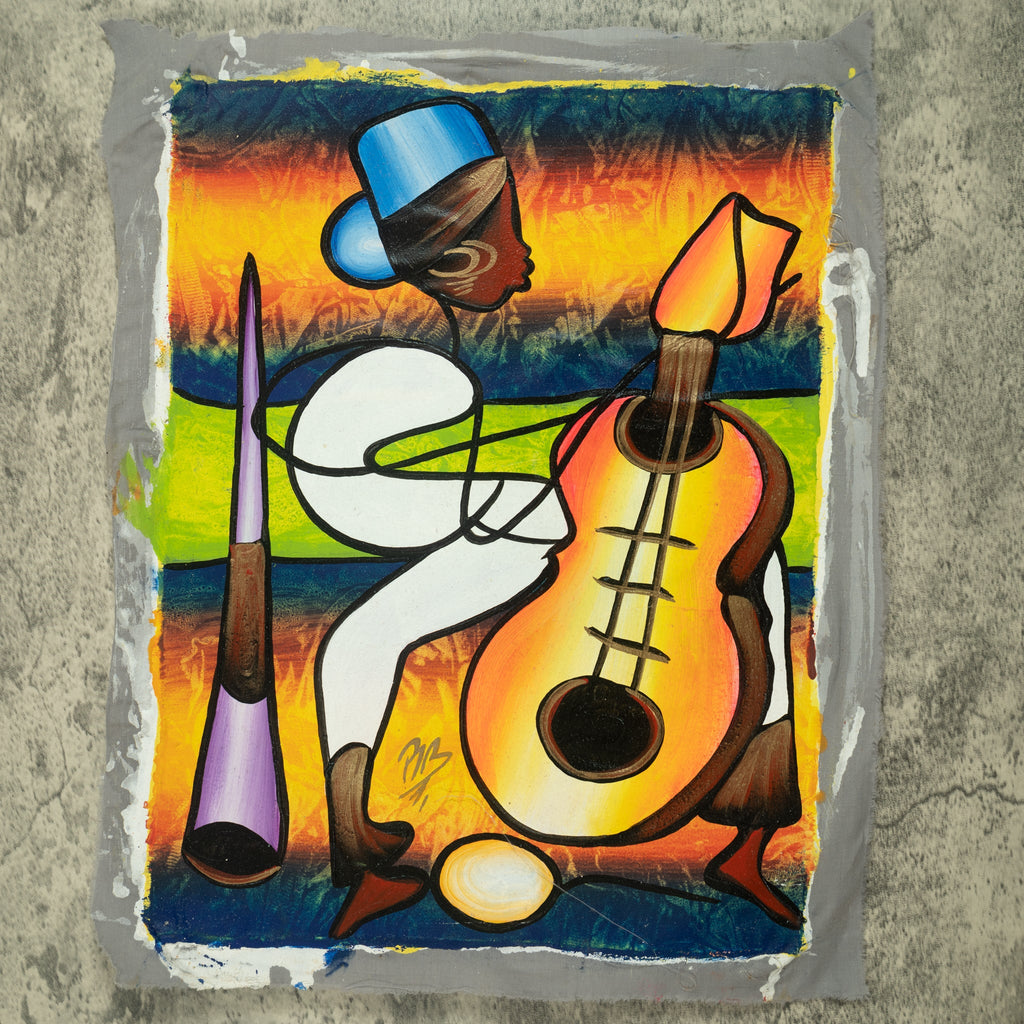 Haitian Painting Melodic Contemplation