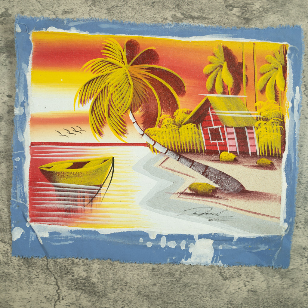 Haitian Painting Sunset Serenity