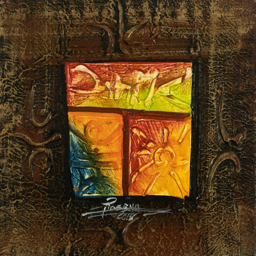 Haitian Painting Sundown Spectrum