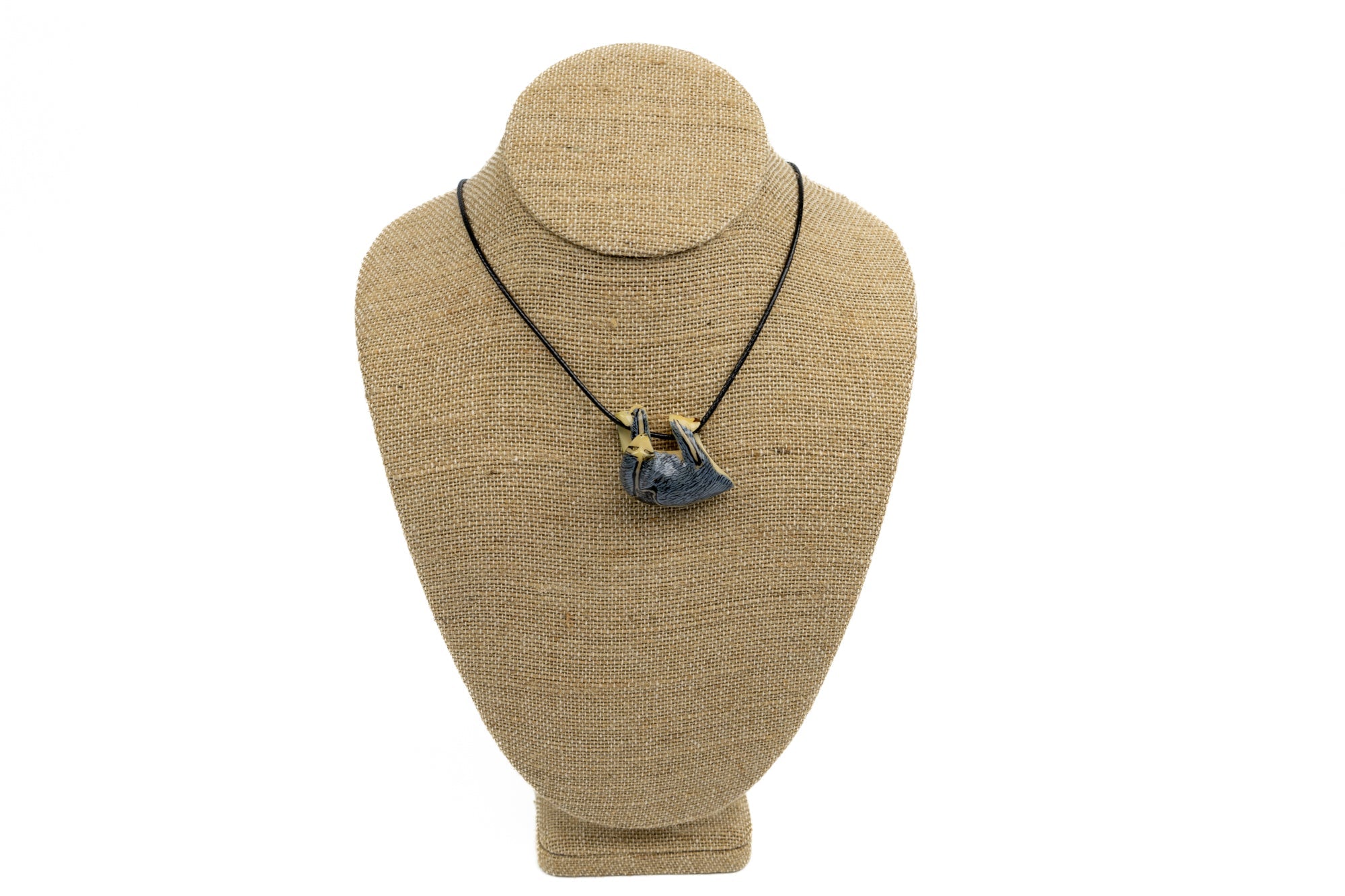 Grey Sloth Tagua Necklace