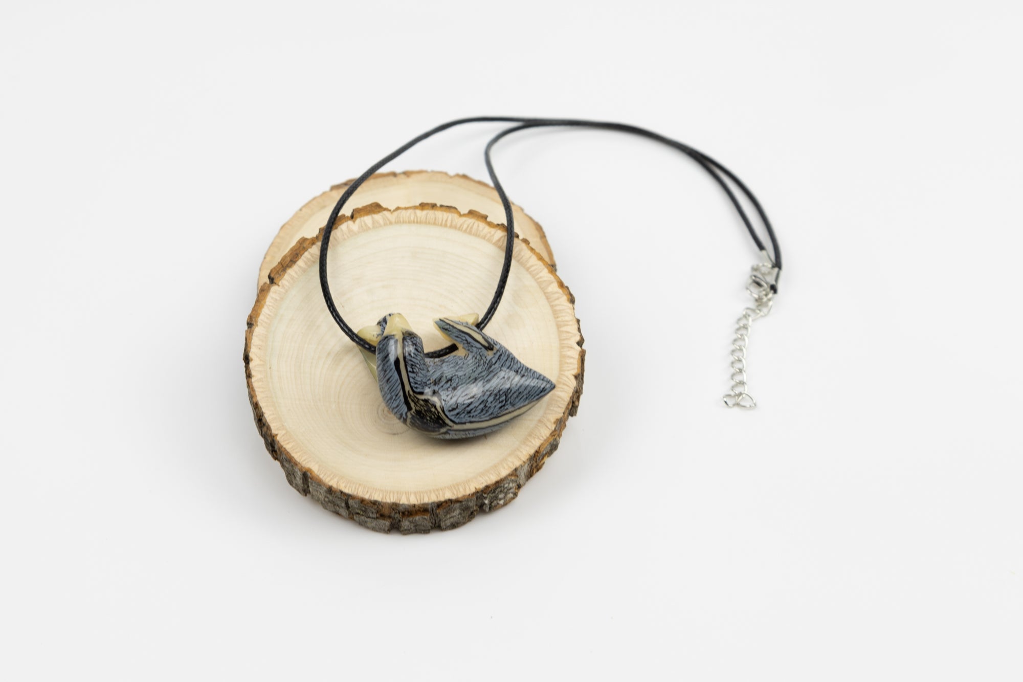 Grey Sloth Tagua Necklace