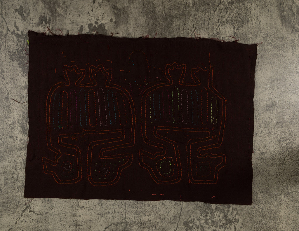 Classic Maroon And Orange Optical Illusion Bird Mola