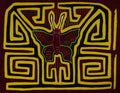 Classic Burgundy And Yellow Butterfly Mola