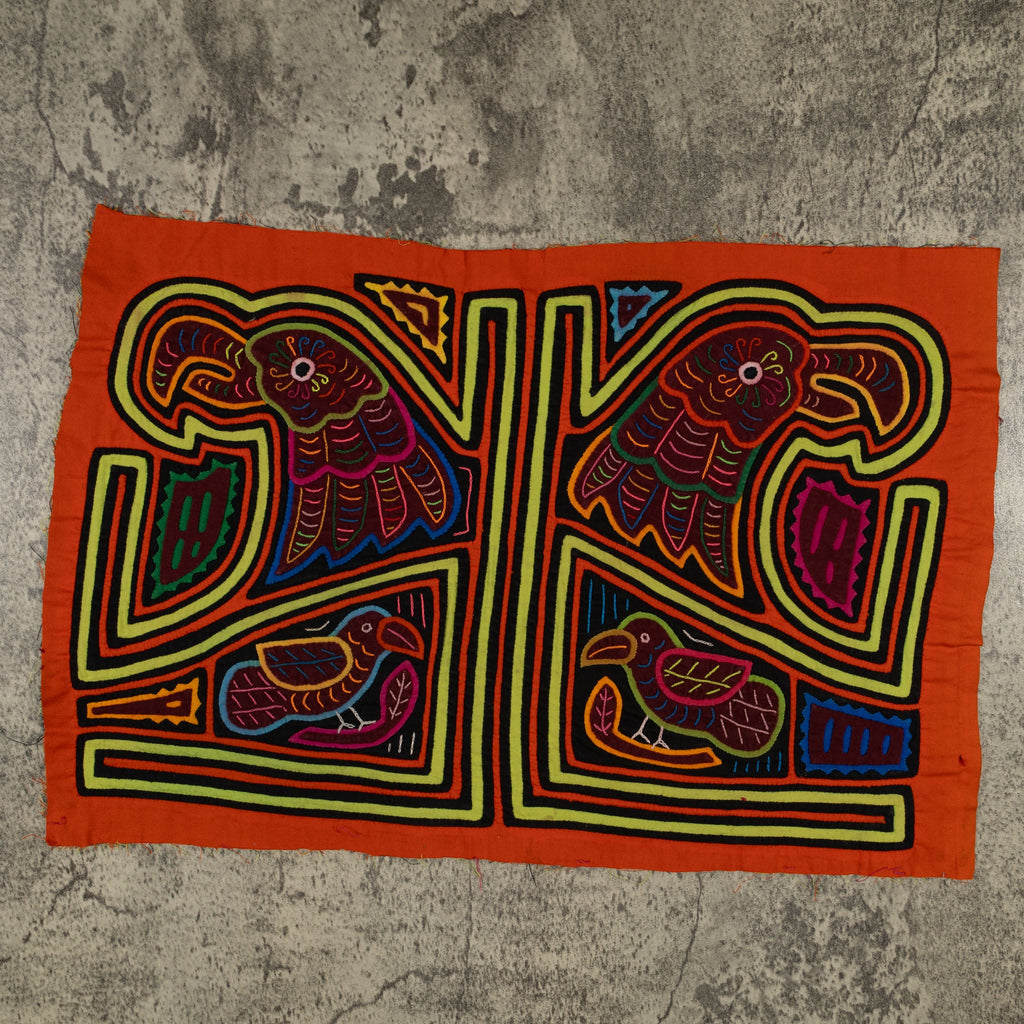 Traditional Orange And Chartruse Parrot Bird Mola