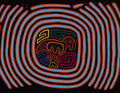 Traditional Orange And Blue Maze Mola