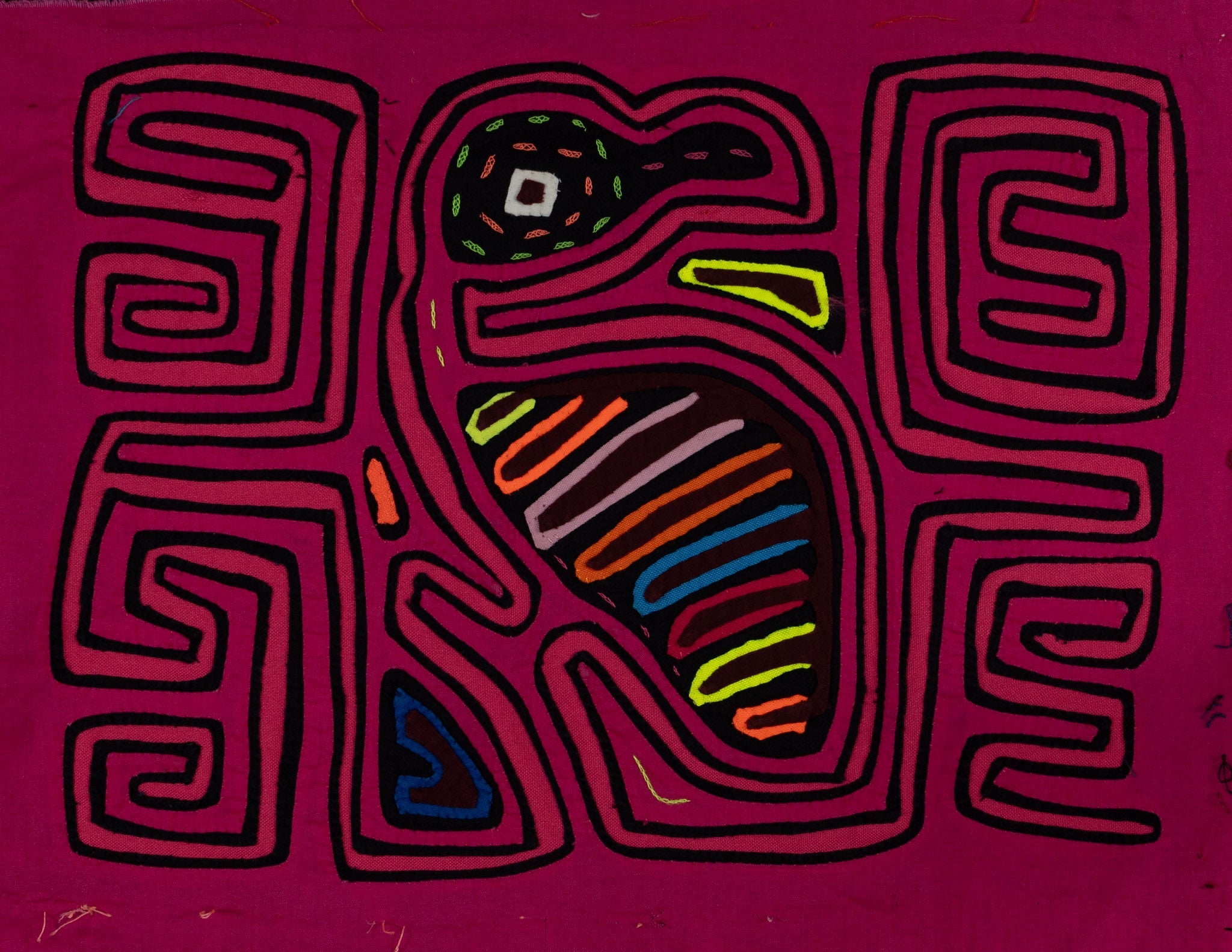 Traditional Pink Rainforest Bird Mola