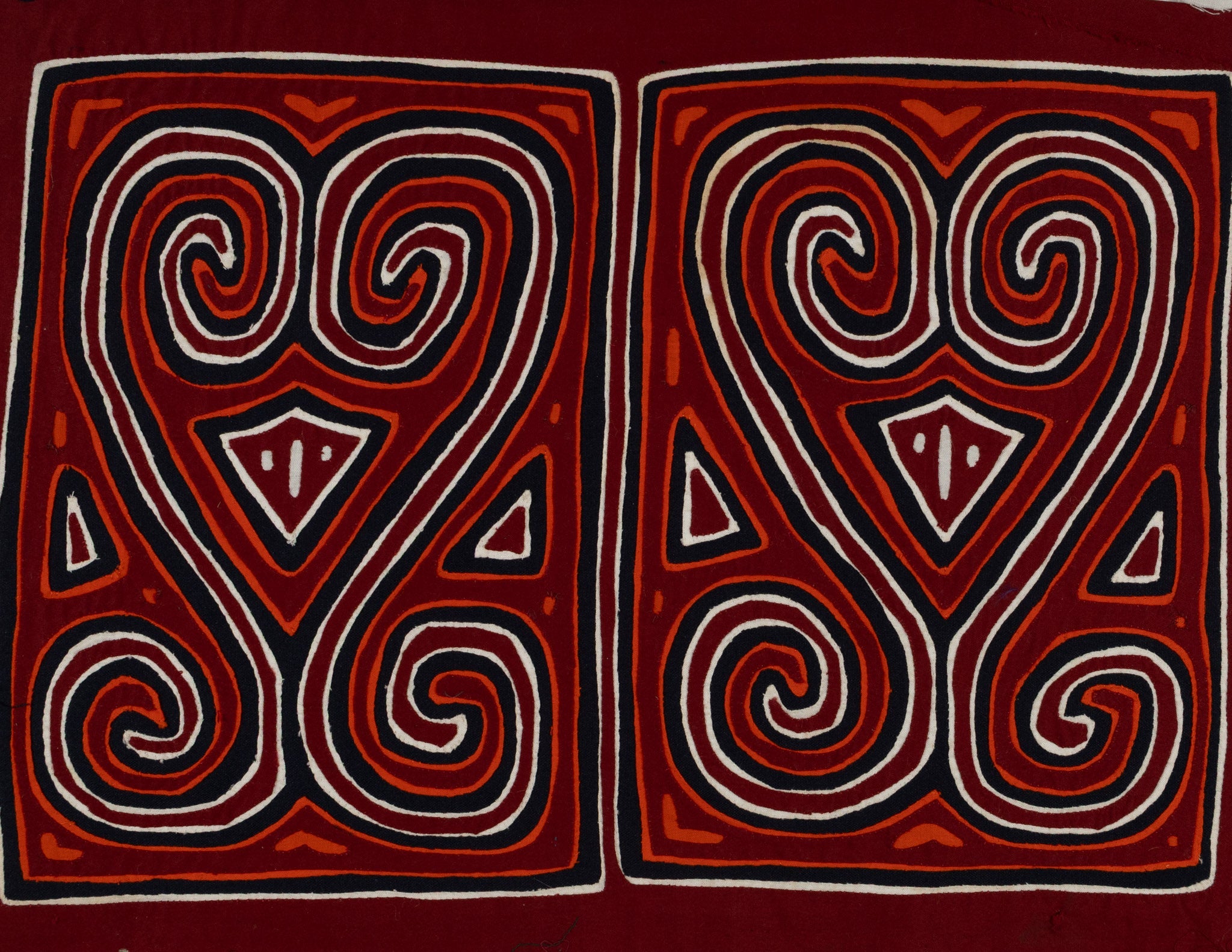 Traditional Burgundy Black And White Fancy Sister Mola