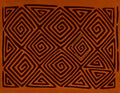 Orange And Burgundy Classic Design Mola