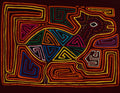 Traditional Multi-Color Deer In The Jungle Mola