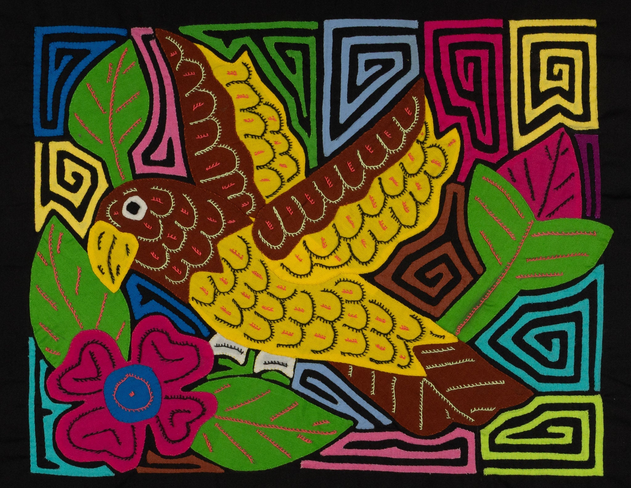 Fantasy Brown And Yellow Parrot Bird Mola