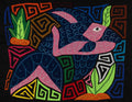 Fantasy Pink And Blue Dolphin Mola