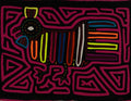 Classic Black And Pink Jungle Bird Mola