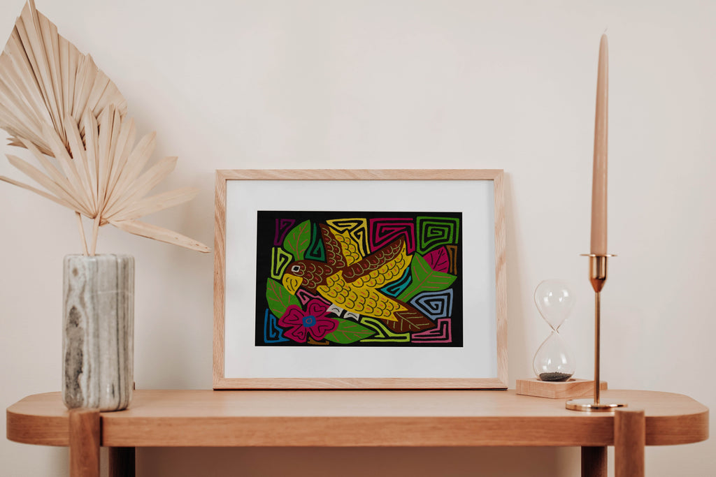 Fantasy Brown And Yellow Parrot Bird Mola