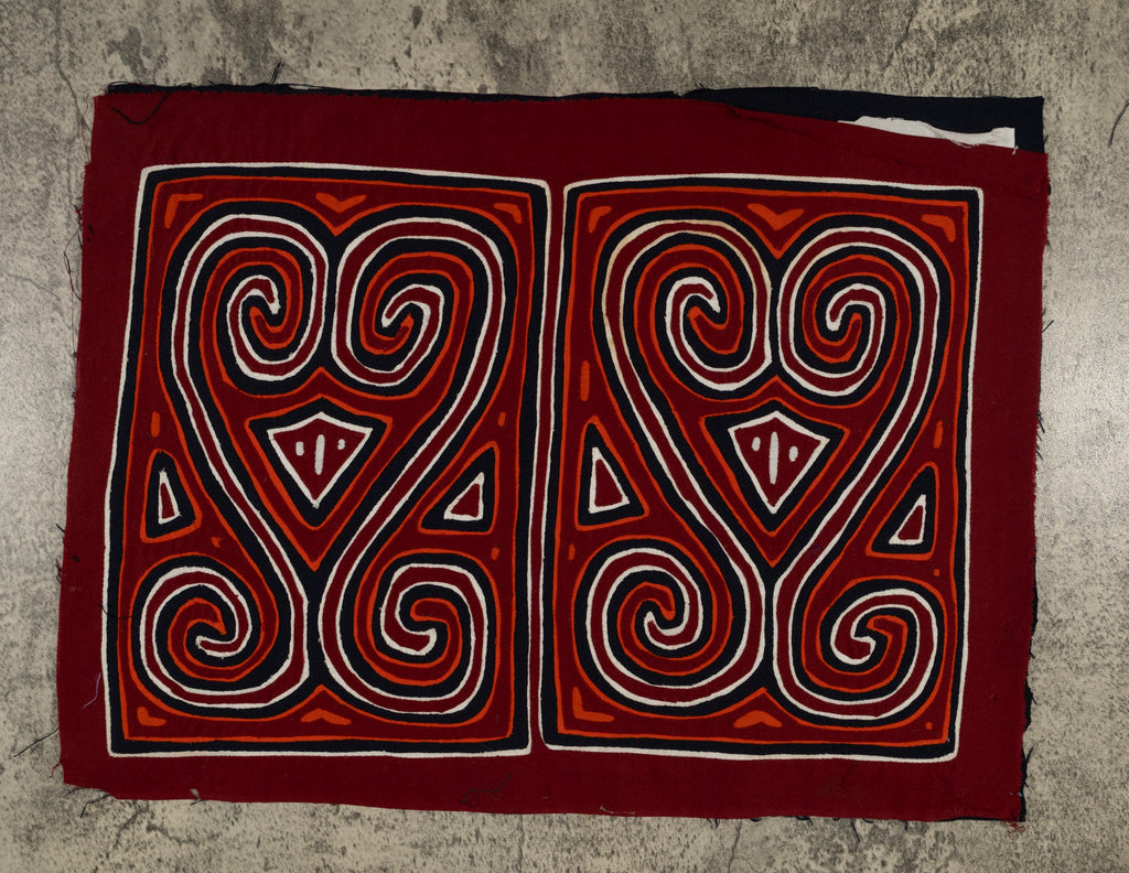 Traditional Burgundy Black And White Fancy Sister Mola