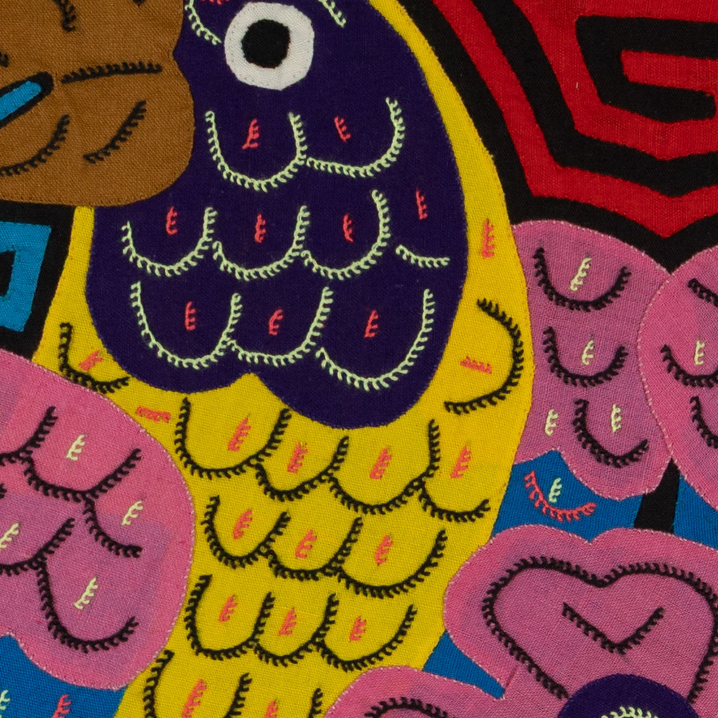 Fantasy Pink Yellow And Blue Two Toucan Parrot Bird Mola