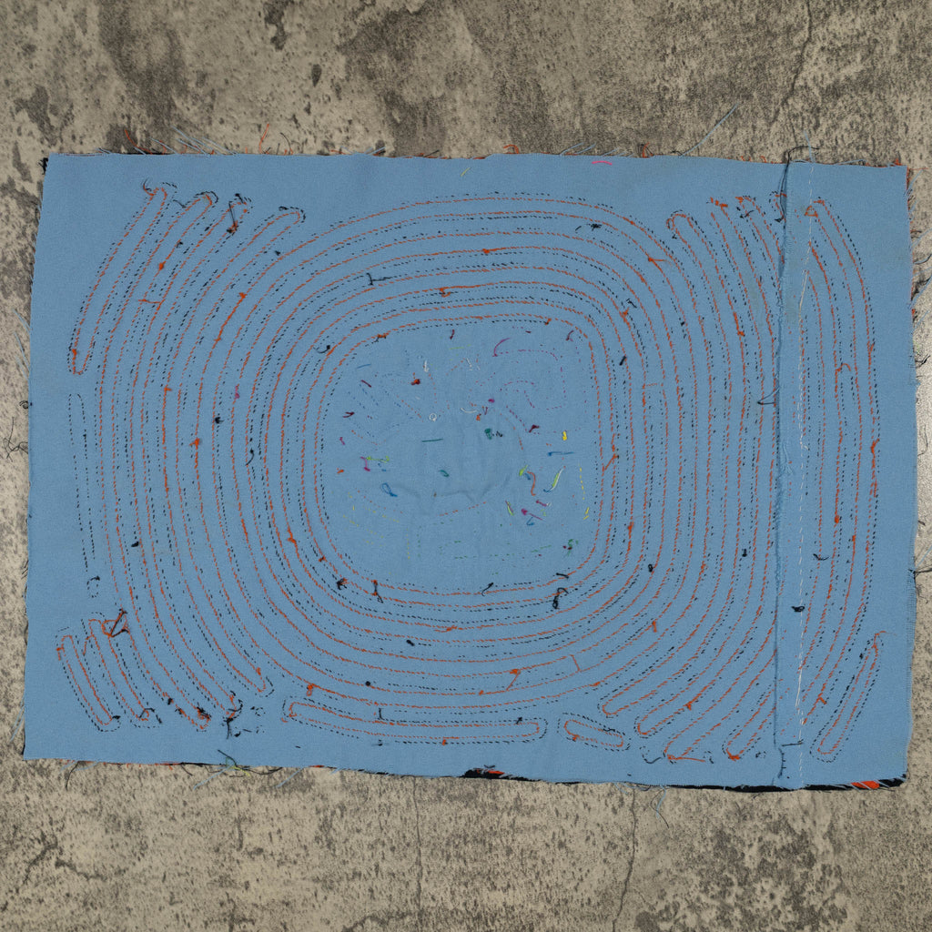 Traditional Orange And Blue Maze Mola