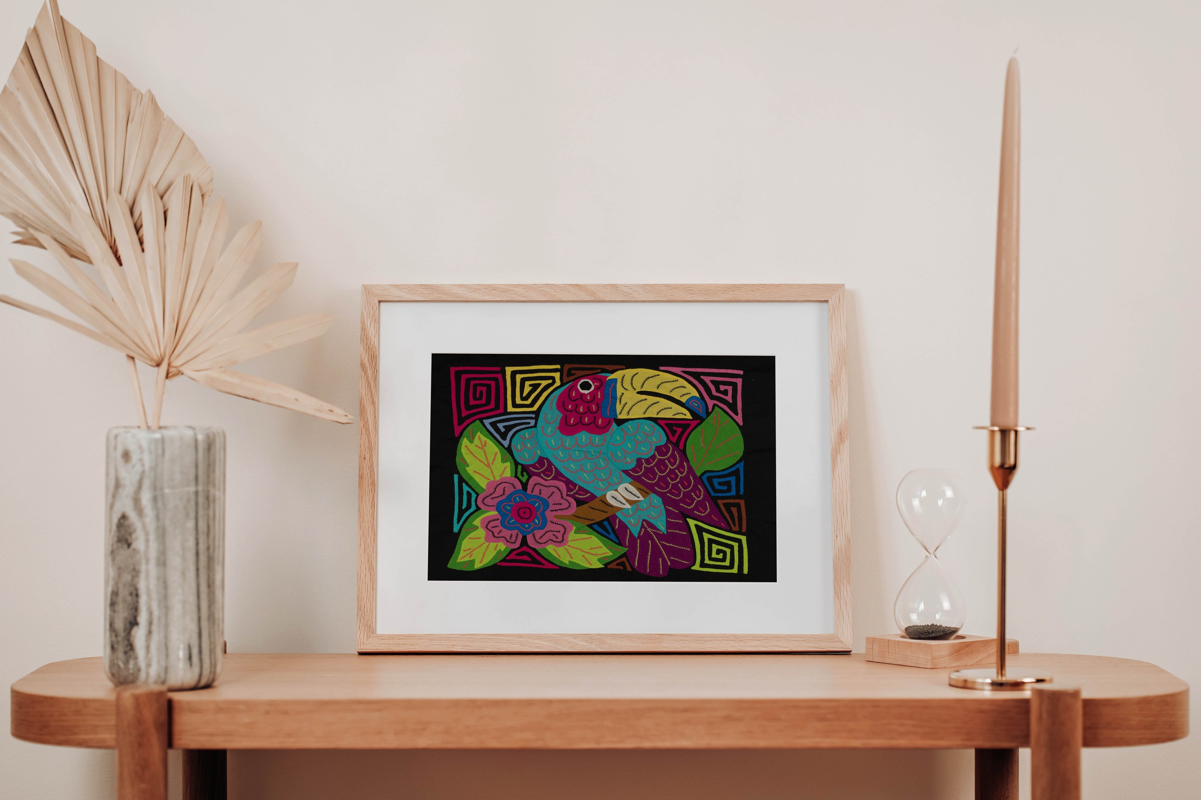 Fantasy Purple And Blue Toucan Parrot Bird Mola