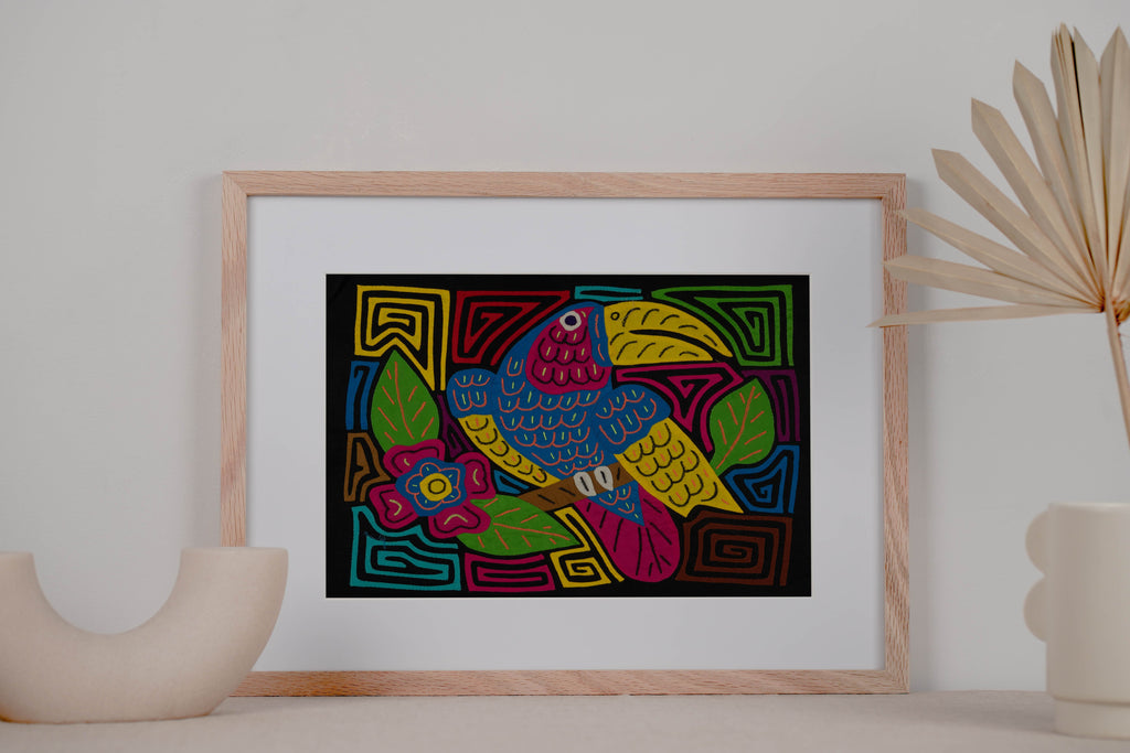 Channel-billed Toucan and Jungle Hibiscus Mola