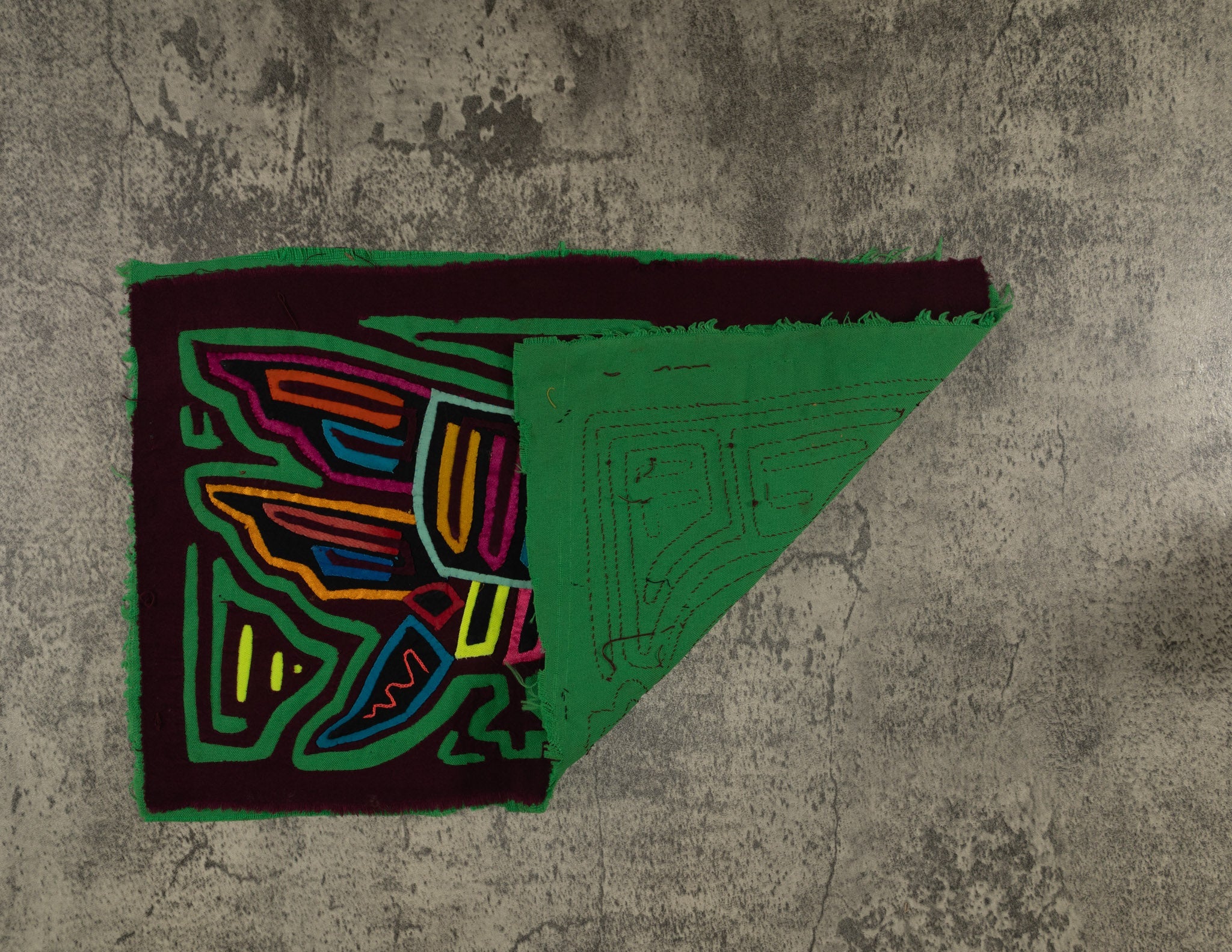 Classic Green And Maroon Jungle Bird Mola