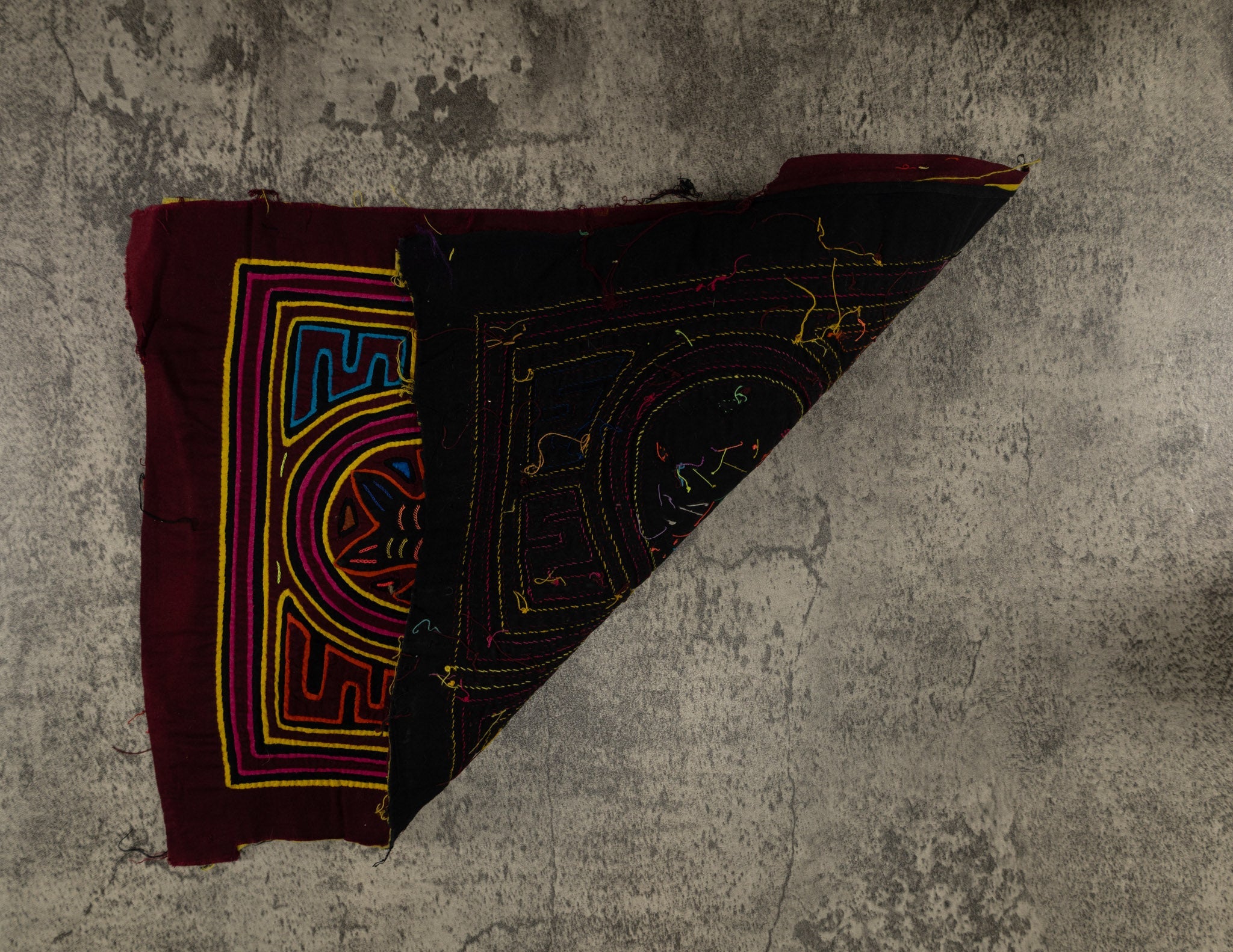 Classic Maroon Pink and Yellow Fish Mola