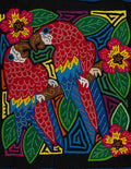 Fantasy Blue Red And Yellow Two Parrot Mola