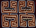 Maroon Orange And White Optical Illusion Mola