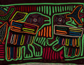 Burgundy And Green Mother And Son Mola