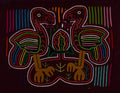 Maroon And White Heron Bird With Fish Mola