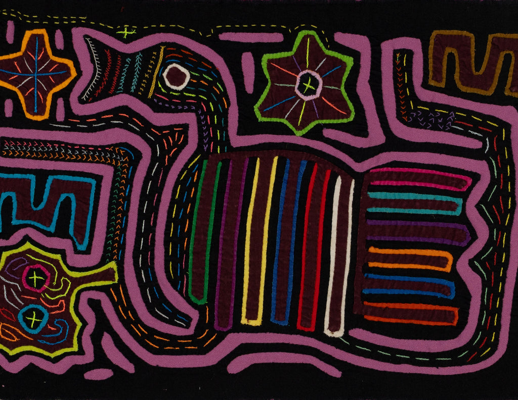 Traditional Purple And Black Song Bird Mola