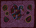 Traditional Purple On Purple Bird Mola