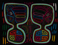 Multi-Color Puppy Dog In A Maraca Mola