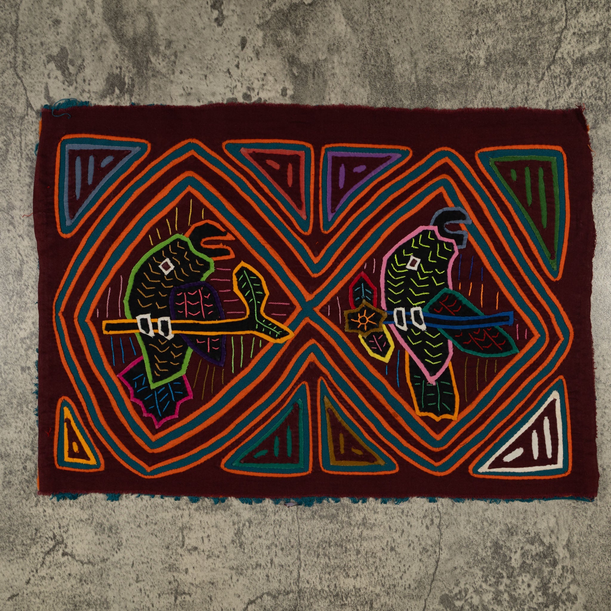Traditional Orange And Blue squawking Parrot Mola