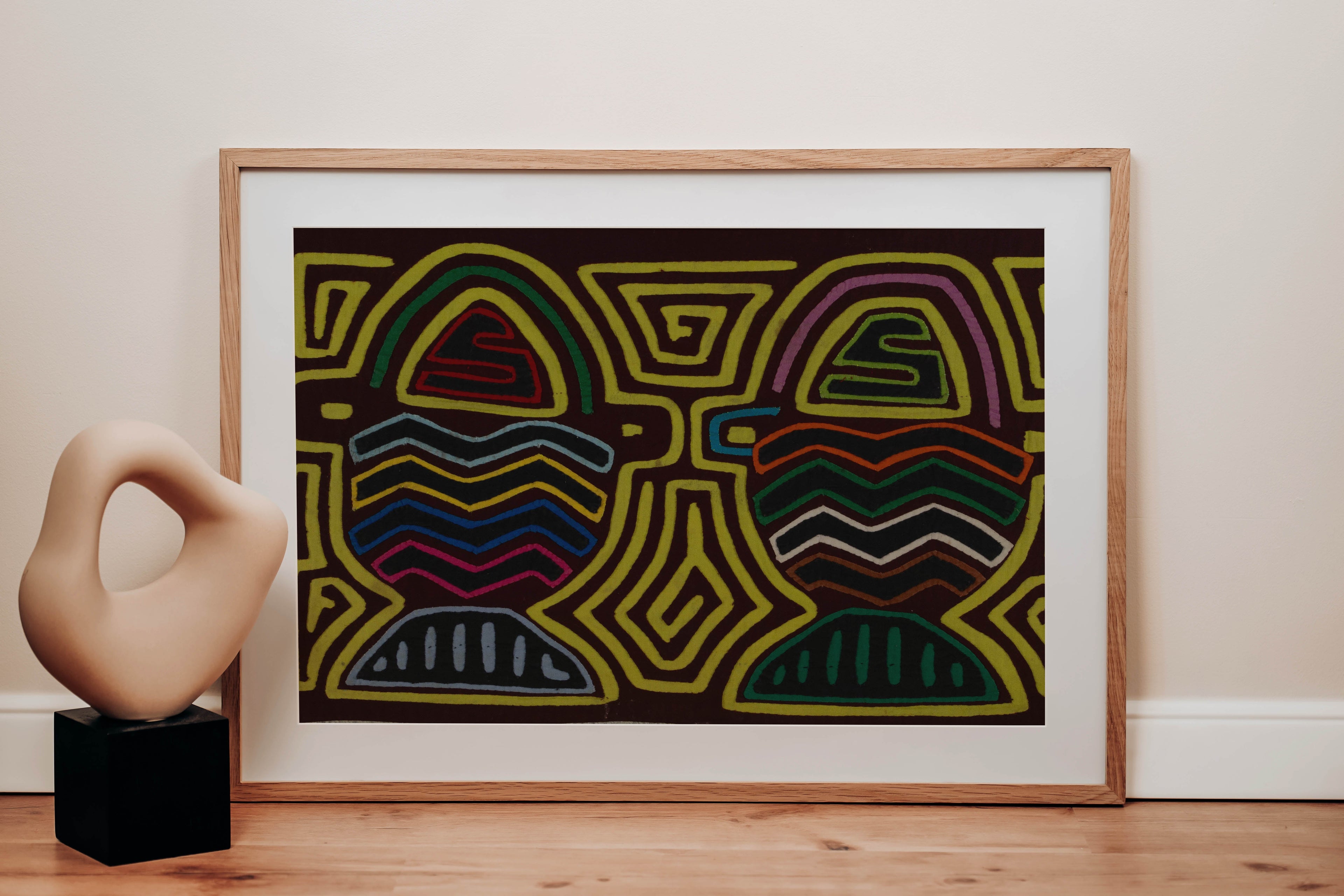 Traditional Multi-Color Flower Basket Mola