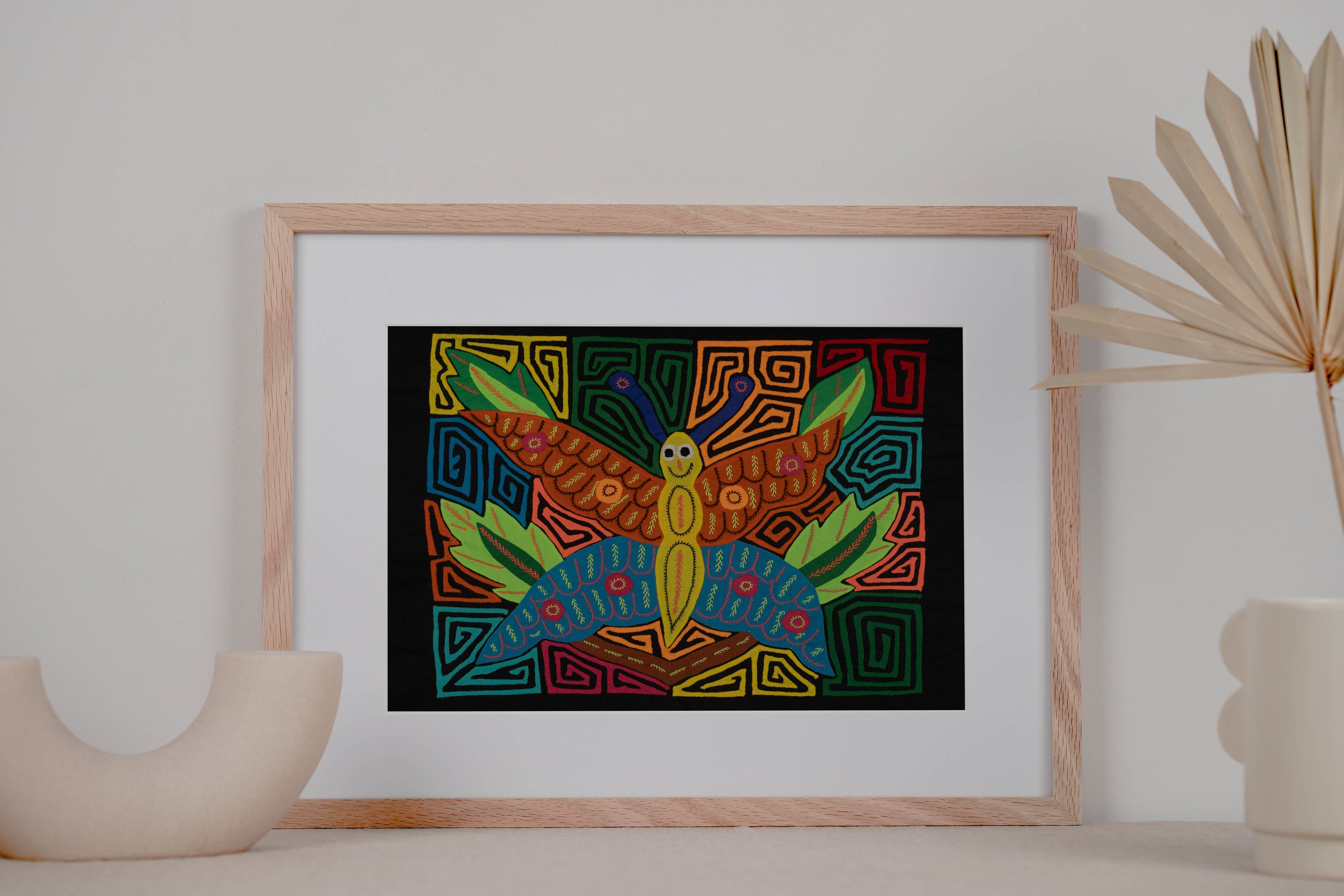 Fantasy Orange And Blue Parrot Bird Mola