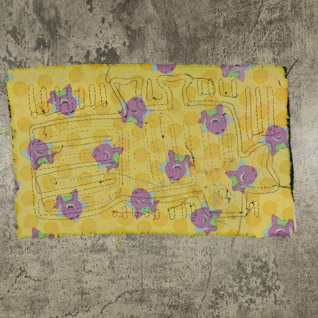 Traditional Black And Yellow Bird Mola