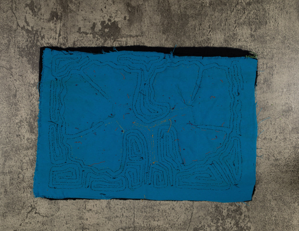Classic Black And Blue Autumn Leaves Mola