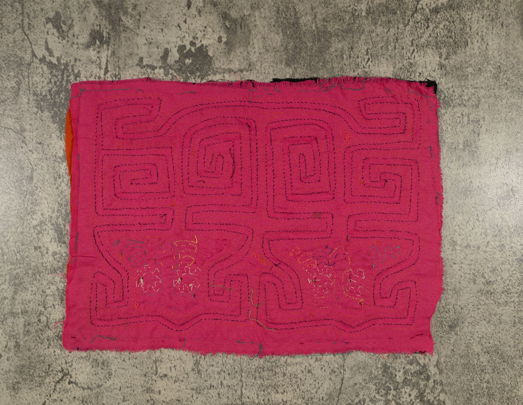 Traditional Orange And Pink Big Cheek Mola