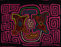 Traditional Hot Pink Floral Flower Mola
