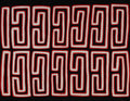 Traditional Black White And Red Classic Design Mola