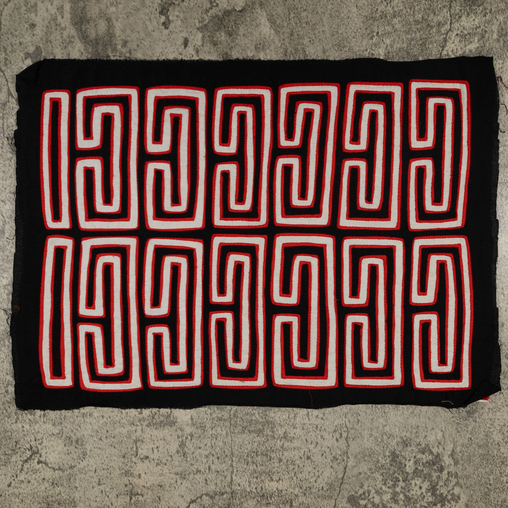 Traditional Black White And Red Classic Design Mola