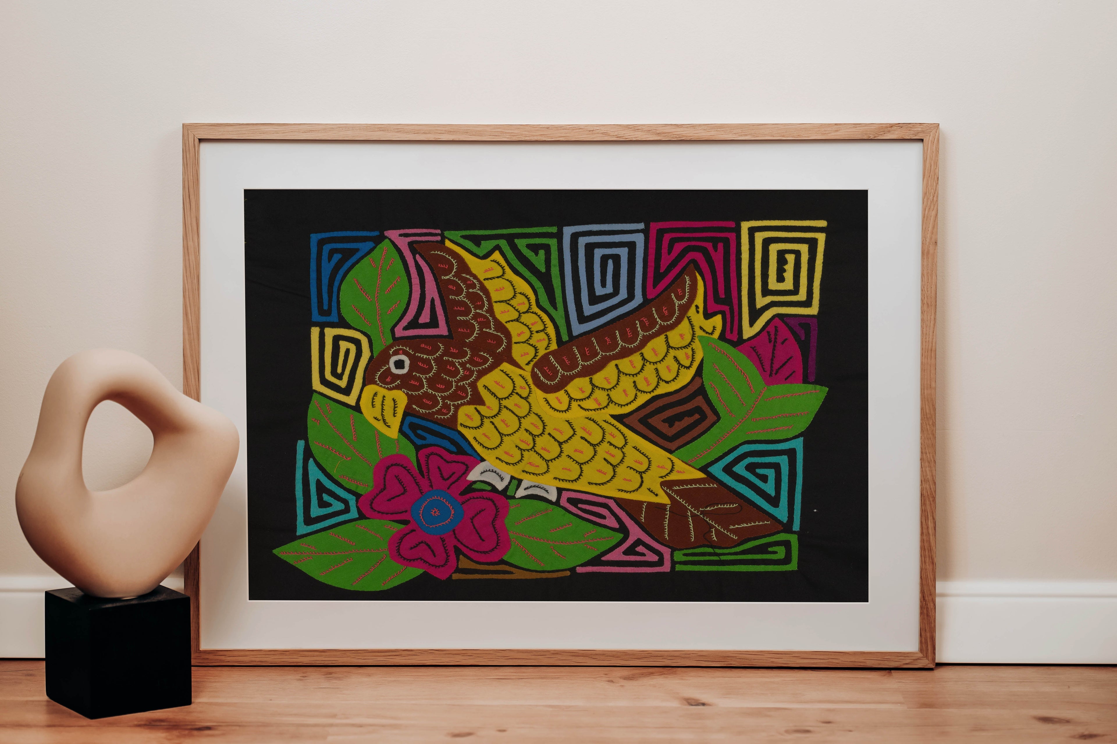 Fantasy Brown And Yellow Parrot Bird Mola