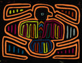 Classic Orange And Black Thunderbird Design Mola
