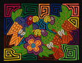 Fantasy Green And Orange Three Parrot Bird Mola
